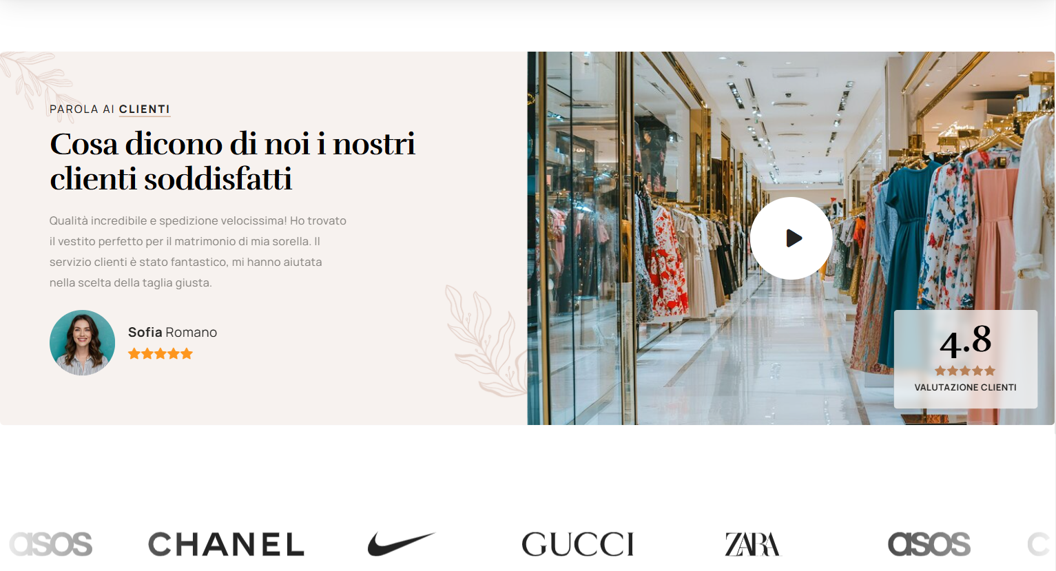 E-commerce per brand di abbigliamento
